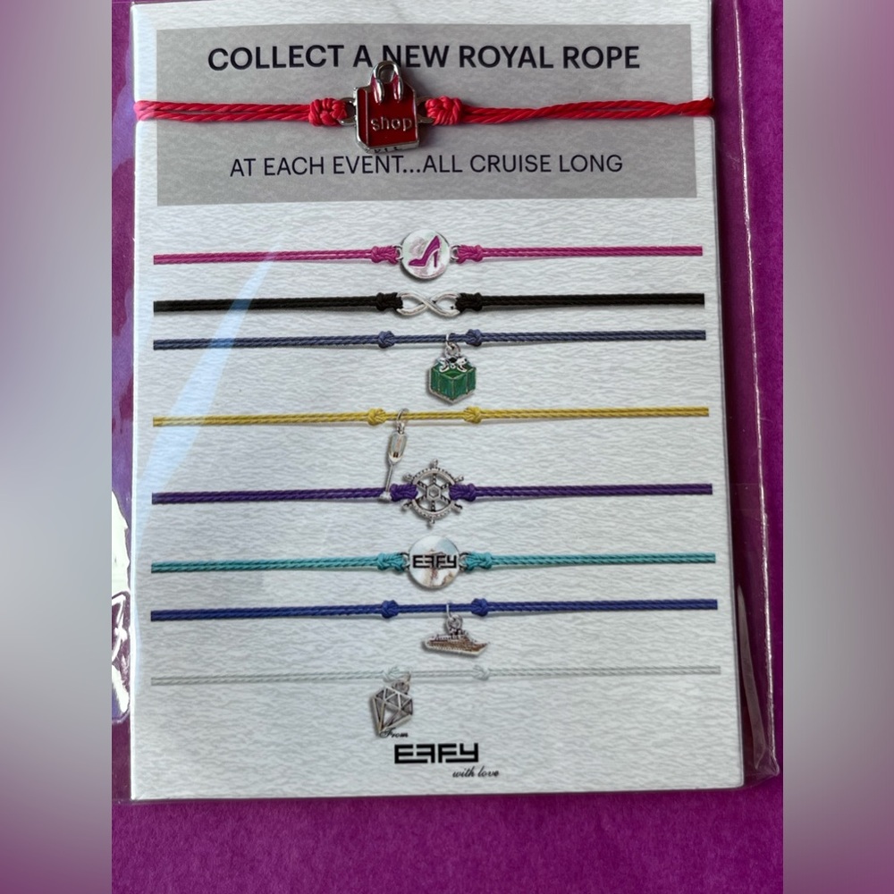 🛍️ EFFY SHOPPING BAG CHARM ROPE BRACELET 🛍️ NWOT 🛍️